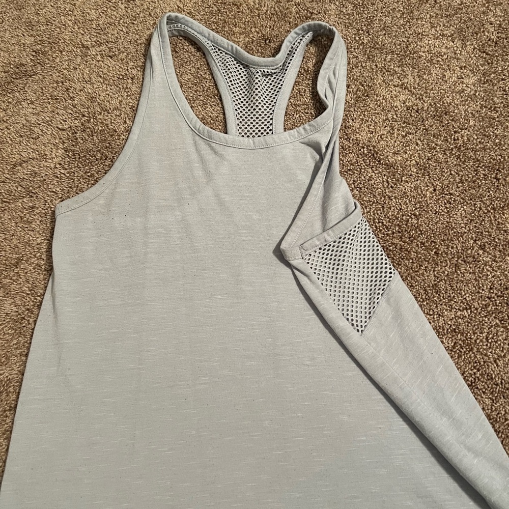 Black and Grey Razorback Mesh Athletic Tanks